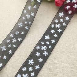 Black Organza White Butterflies