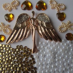 Full diamond angel people 3D DIY Cell Phone