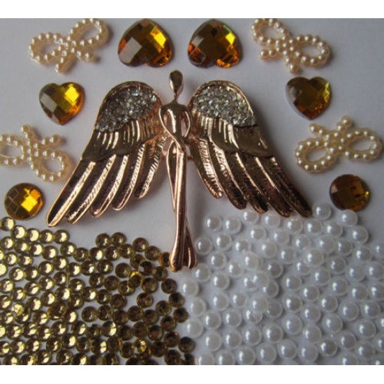 Full diamond angel people 3D DIY Cell Phone