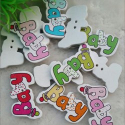 Lovely Baby Wood Buttons 