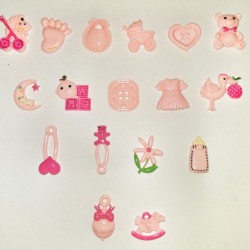 Pink Baby Flatback set 