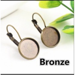 Cabochon Round Setting Earring Hooks
