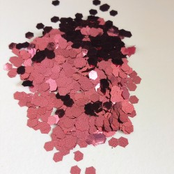 Big Pink Hexagon Glitter