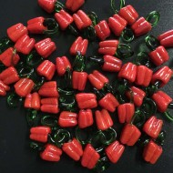 Red Pepper Glass Charms