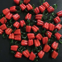 Red Pepper Glass Charms