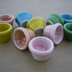 5 Colorful Mini Ceramic Pots