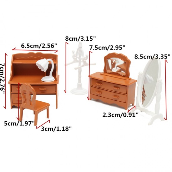 1 Set Miniature Living Room Dressing Table Furniture 1 Set Miniature Living Room Dressing Table Furniture