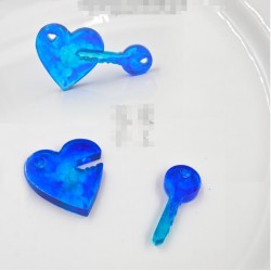 Heart shaped and key pendant Silicone Mould 