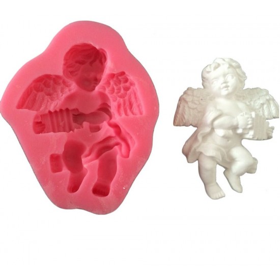 Cute Angel Boy With Electronic Organ Cute Angel Boy With Electronic Organ