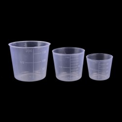 3PCS/Set 200ml 100ml 50ml Small Plastic Resin Mixing Cup