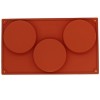 3-Cavity Large Round Coaster mold