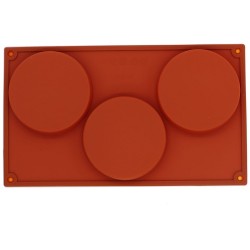 3-Cavity Large Round Coaster mold