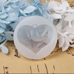 Round White Heart mold