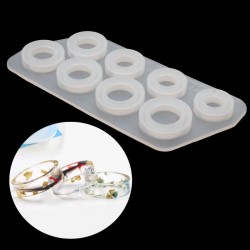 8Pcs Assorted Sizes Ring Silicone Mold