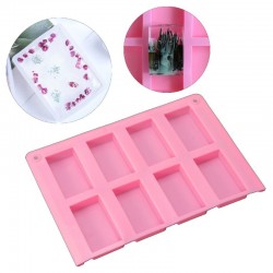 8 Cavities Rectangle Cuboid Silicone Mold