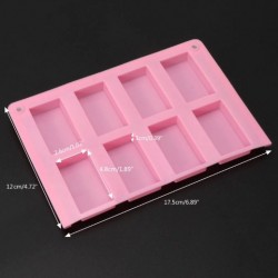 8 Cavities Rectangle Cuboid Silicone Mold