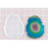oval uneven edge coaster mold