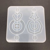 Crystal Resin Mold Geometric Irregular Earring Mold 2