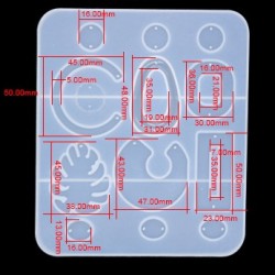 Crystal Resin Mold Geometric Irregular Earring Mold 1