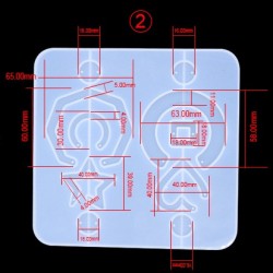 Crystal Resin Mold Geometric Irregular Earring Mold 2