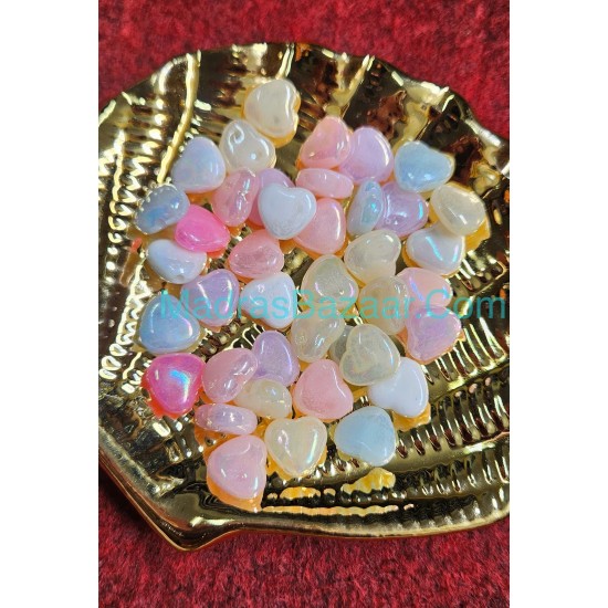 Mixed Acrylic Heart Beads