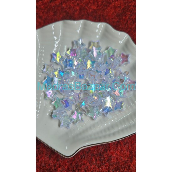 Transparent Rainbow Star Bead