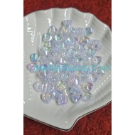 Transparent Rainbow Heart Bead
