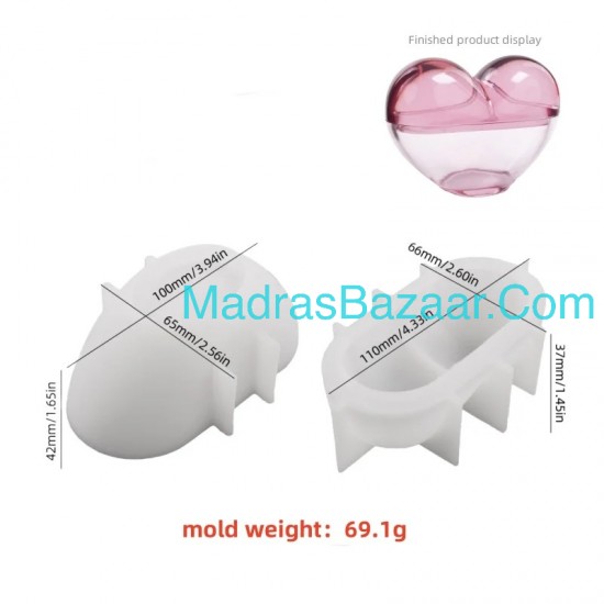 Puffy Heart Jar Mold