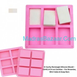 8 Cavities Rectangle Cuboid Soap Mold