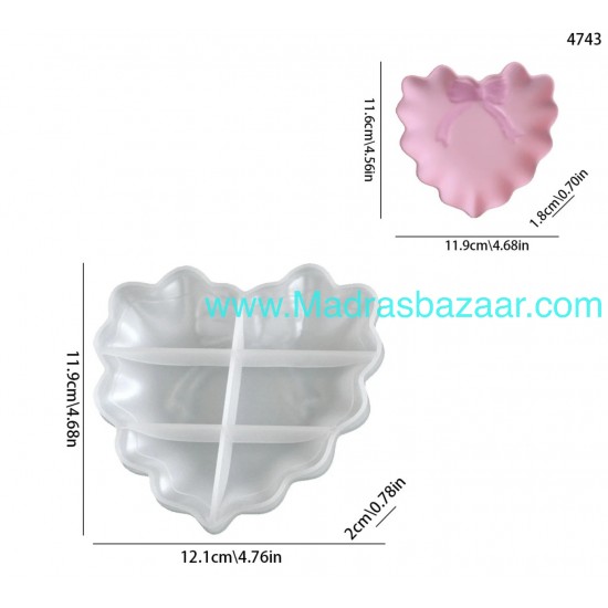 Bow Heart Tray Mold