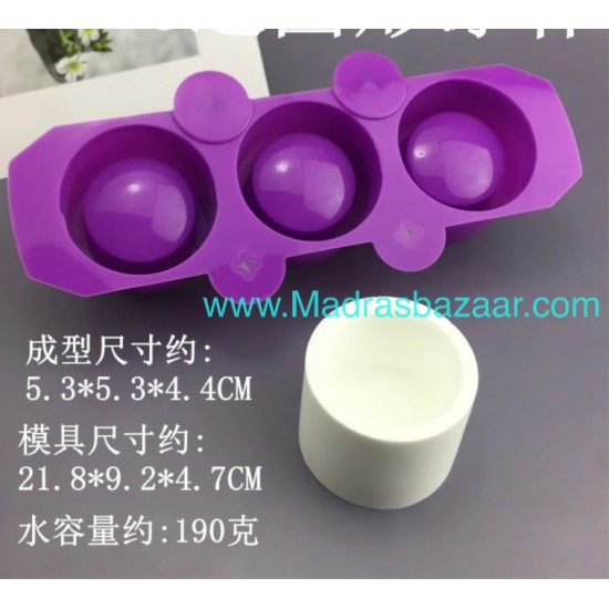 3 cavity Round planter mold