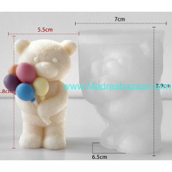 Bear With Ballon Candle Mold