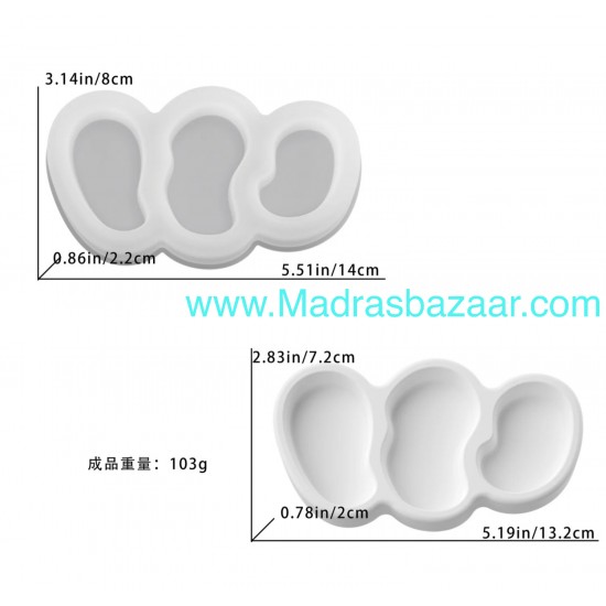 Irregular Bean Shape Tray Mold