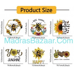 Sunflower Bee Heat Transfer Sheet