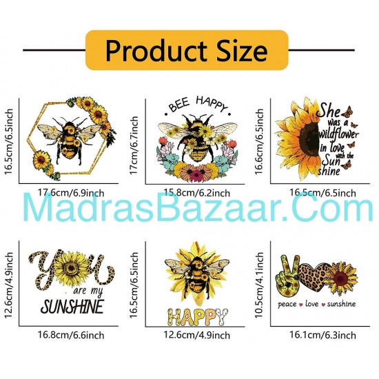 Sunflower Bee Heat Transfer Sheet Sunflower Bee Heat Transfer Sheet
