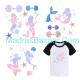 Mermaid Pattern Heat transfer Sheet Mermaid Pattern Heat transfer Sheet