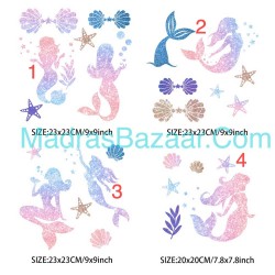 Mermaid Pattern Heat transfer Sheet