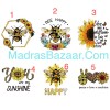 Sunflower Bee Heat Transfer Sheet