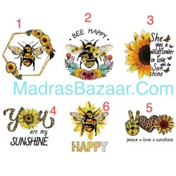Sunflower Bee Heat Transfer Sheet