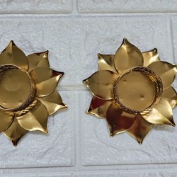 Metal Lotus T.light Holder
