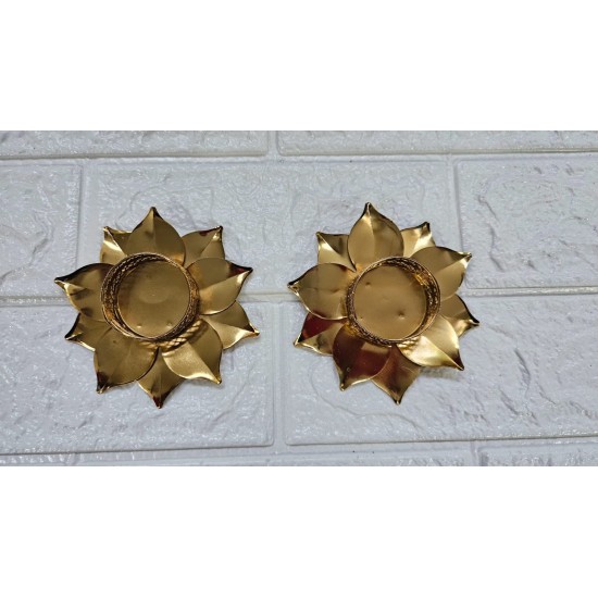 Metal Lotus T.light Holder