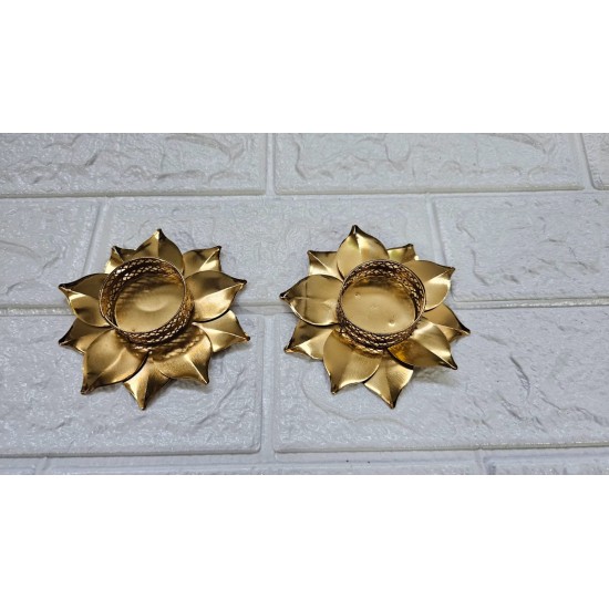 Metal Lotus T.light Holder