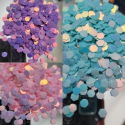 Chunk pastel Hexagon Glitter 