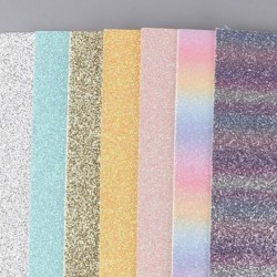 Colored Frosty Glitter Leather Sheet