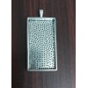 Long Silver Rectangle Pendant
