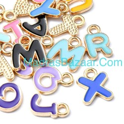 Mixed Alphabet Enamel Charm