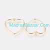 18K Gold Plated Heart Bezel