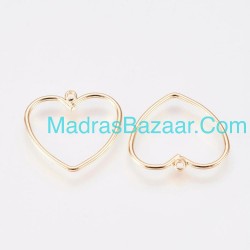 18K Gold Plated Heart Bezel