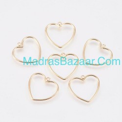 18K Gold Plated Heart Bezel