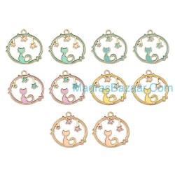 Star Cat Gold Charm